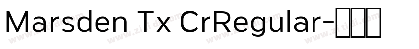 Marsden Tx CrRegular字体转换